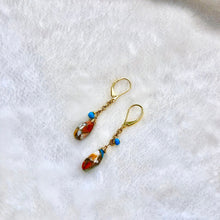 Load image into Gallery viewer, Oyster Copper Turquoise Earrings
