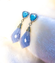 Load image into Gallery viewer, Lace Agate Drop Earrings
