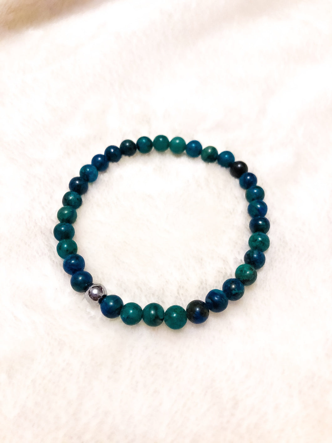 Men's Green/Blue Chrysocolla Bracelet