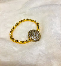 Load image into Gallery viewer, CZ Pave Coin Bracelet
