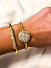 Load image into Gallery viewer, CZ Pave Coin Bracelet
