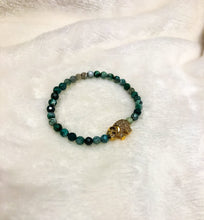 Load image into Gallery viewer, Pave Elephant &amp; Fire Agate Bracelet
