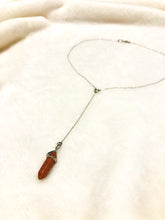 Load image into Gallery viewer, Sandstone &amp; Silver Y-Necklace
