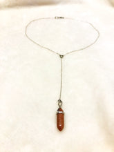 Load image into Gallery viewer, Sandstone &amp; Silver Y-Necklace
