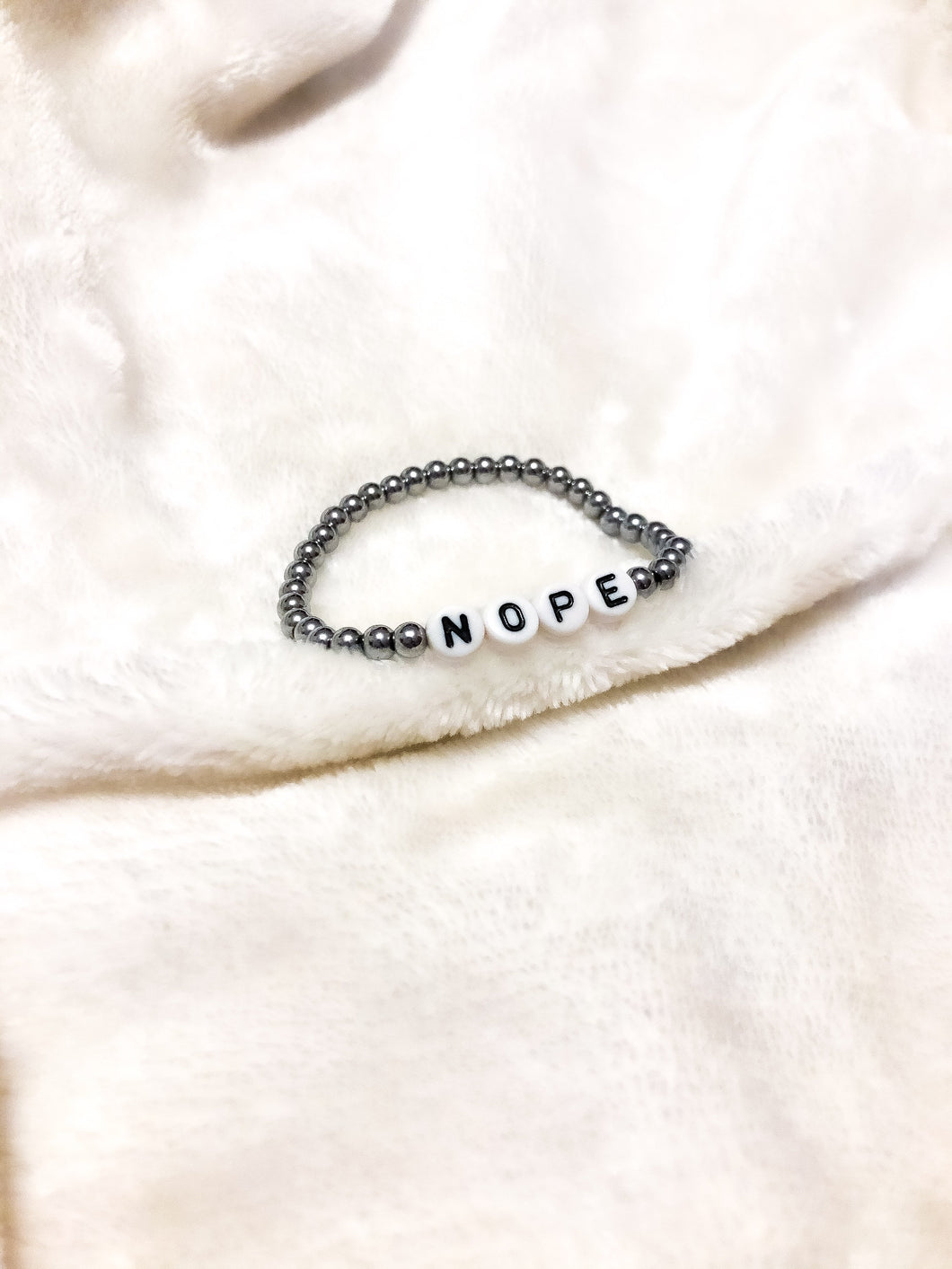 Silver Nope Bracelet