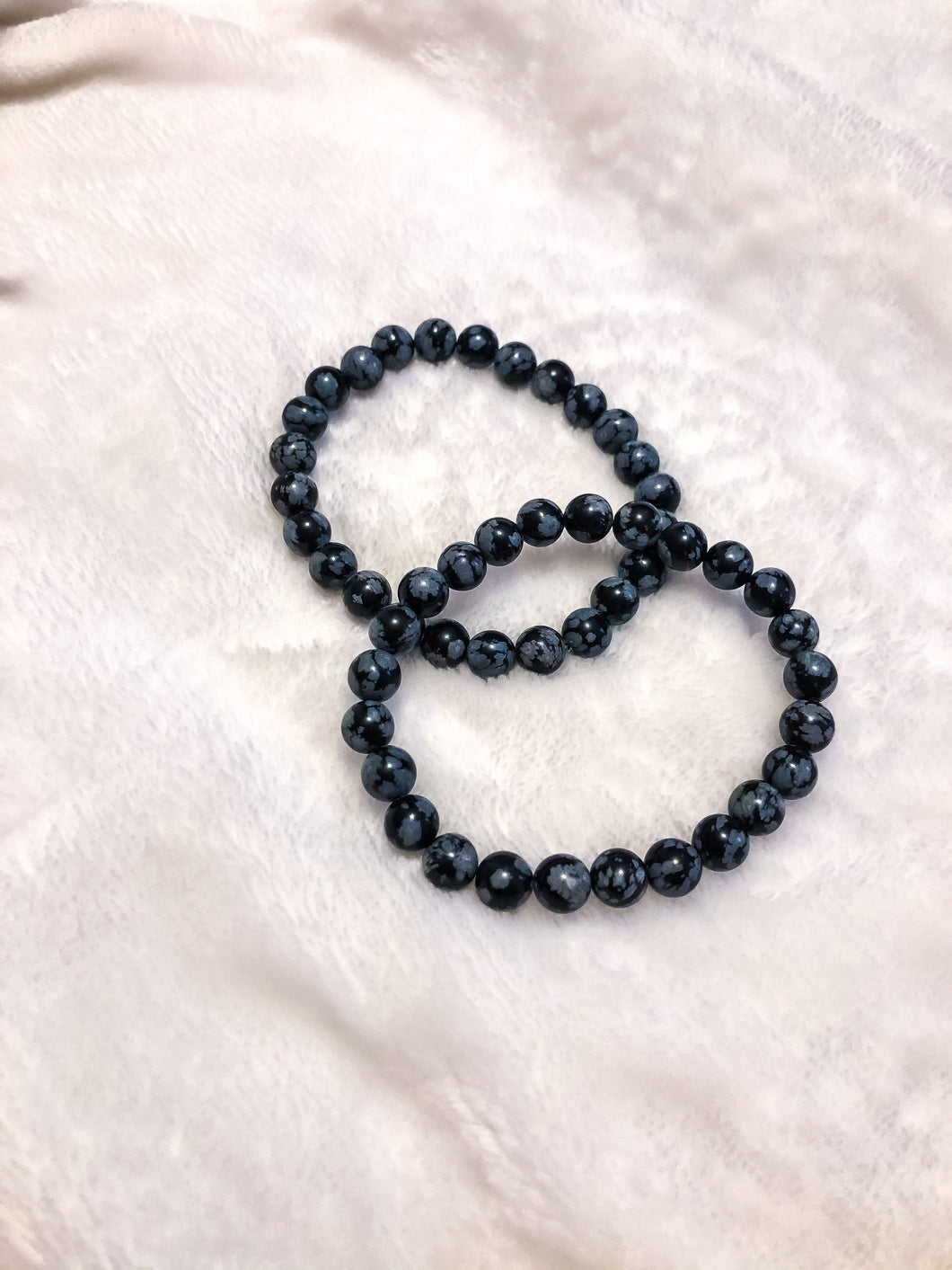 Men's Snowflake Obsidian Bracelet