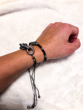 Load image into Gallery viewer, Pave Tag &amp; Onyx Bolo Bracelet
