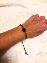 Load image into Gallery viewer, Druzy &amp; Hematite Bolo Bracelet
