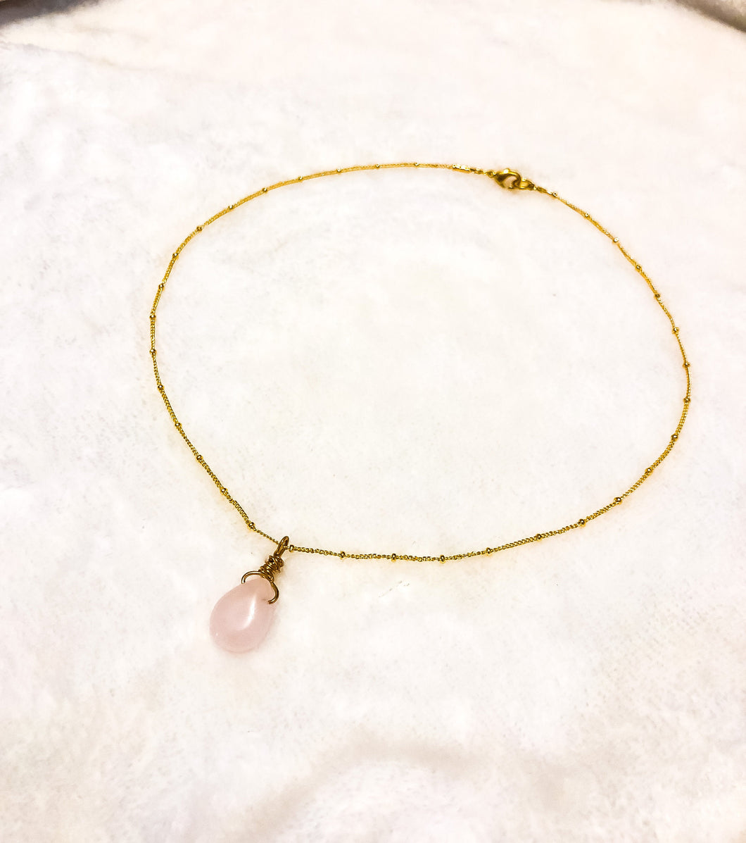 Rose Quartz Satellite Necklace