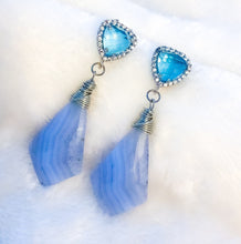 Load image into Gallery viewer, Lace Agate Drop Earrings
