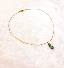 Load image into Gallery viewer, Copper Turquoise Necklace 17 Inch
