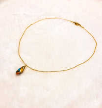 Load image into Gallery viewer, Copper Turquoise Necklace 17 Inch
