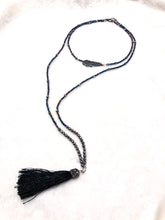 Load image into Gallery viewer, Rainbow Hematite &amp; Tassel Necklace
