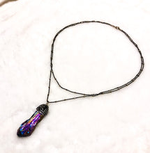 Load image into Gallery viewer, Rainbow Hematite &amp; Dainty Chain Necklace
