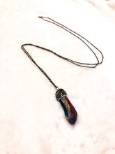 Load image into Gallery viewer, Rainbow Hematite &amp; Dainty Chain Necklace
