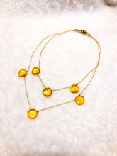 Load image into Gallery viewer, Gold Quartz Trifecta Necklace - 14.2 Inch
