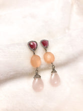 Load image into Gallery viewer, Chalcedony &amp; Rose Quartz Earrings
