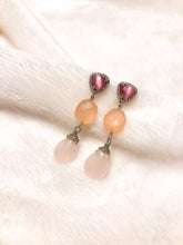 Load image into Gallery viewer, Chalcedony &amp; Rose Quartz Earrings
