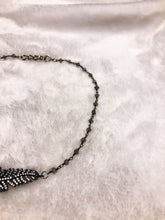 Load image into Gallery viewer, CZ Feather &amp; Labradorite Choker
