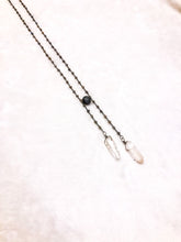 Load image into Gallery viewer, Labradorite &amp; Quartz Y-Lariat Necklace
