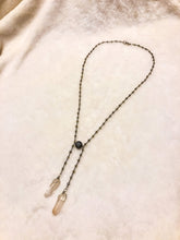 Load image into Gallery viewer, Labradorite &amp; Quartz Y-Lariat Necklace
