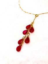 Load image into Gallery viewer, Cherry Quartz Leaves Necklace
