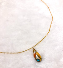 Load image into Gallery viewer, Copper Turquoise Necklace 15.5 Inch
