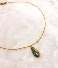 Load image into Gallery viewer, Copper Turquoise Necklace 17 Inch
