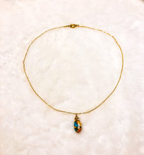 Load image into Gallery viewer, Copper Turquoise Necklace 17 Inch
