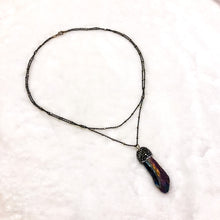 Load image into Gallery viewer, Rainbow Hematite &amp; Dainty Chain Necklace
