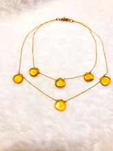 Load image into Gallery viewer, Gold Quartz Trifecta Necklace - 14.2 Inch
