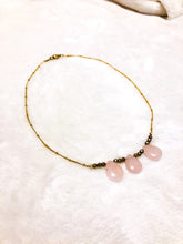 Load image into Gallery viewer, Triple Rose Quartz Necklace
