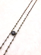 Load image into Gallery viewer, Labradorite &amp; Quartz Y-Lariat Necklace
